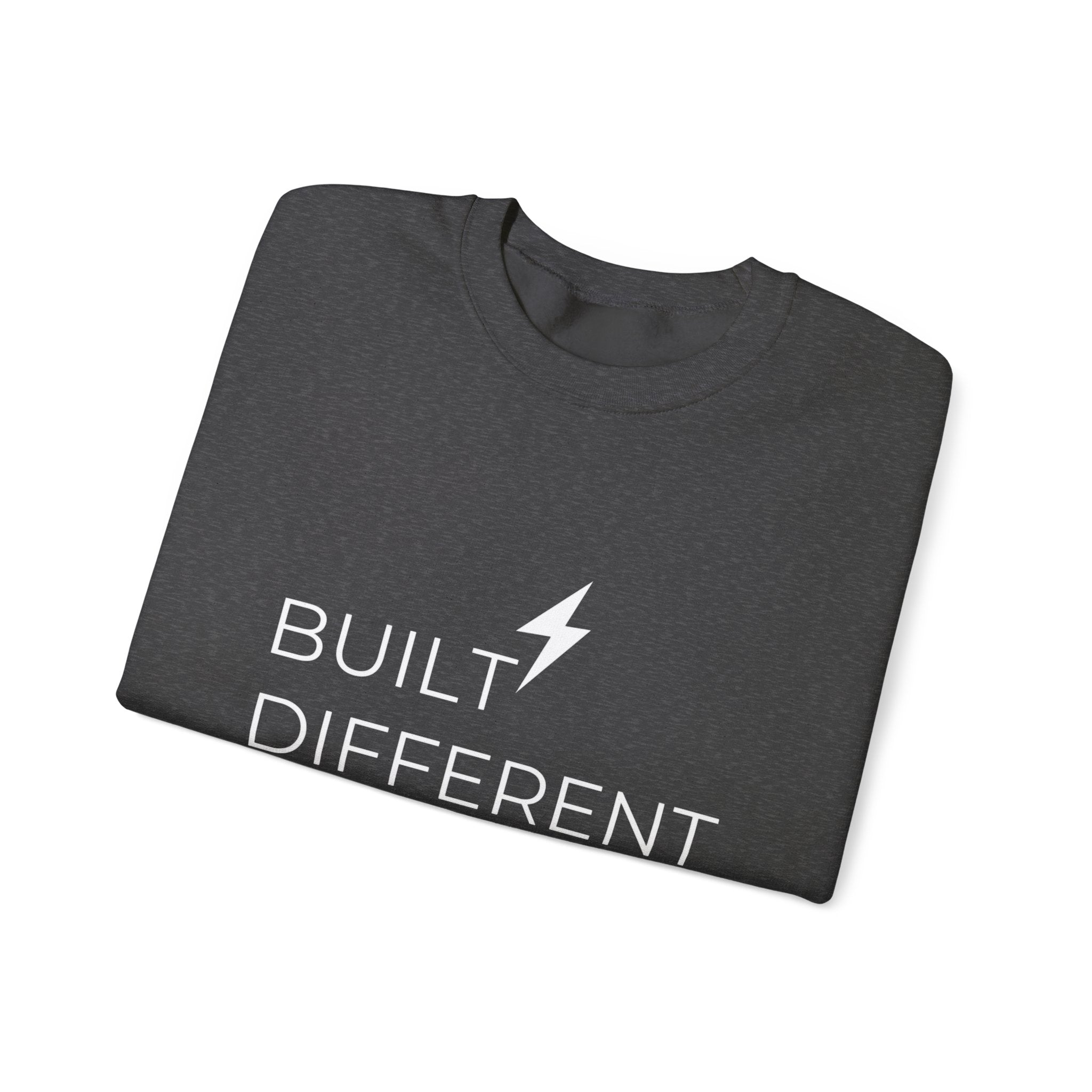 Built Different Sweatshirt, Motivational Crewneck Sweatshirt, Inspirational Quote Sweater, Confidence Streetwear, Unisex Gift , 12 Colors