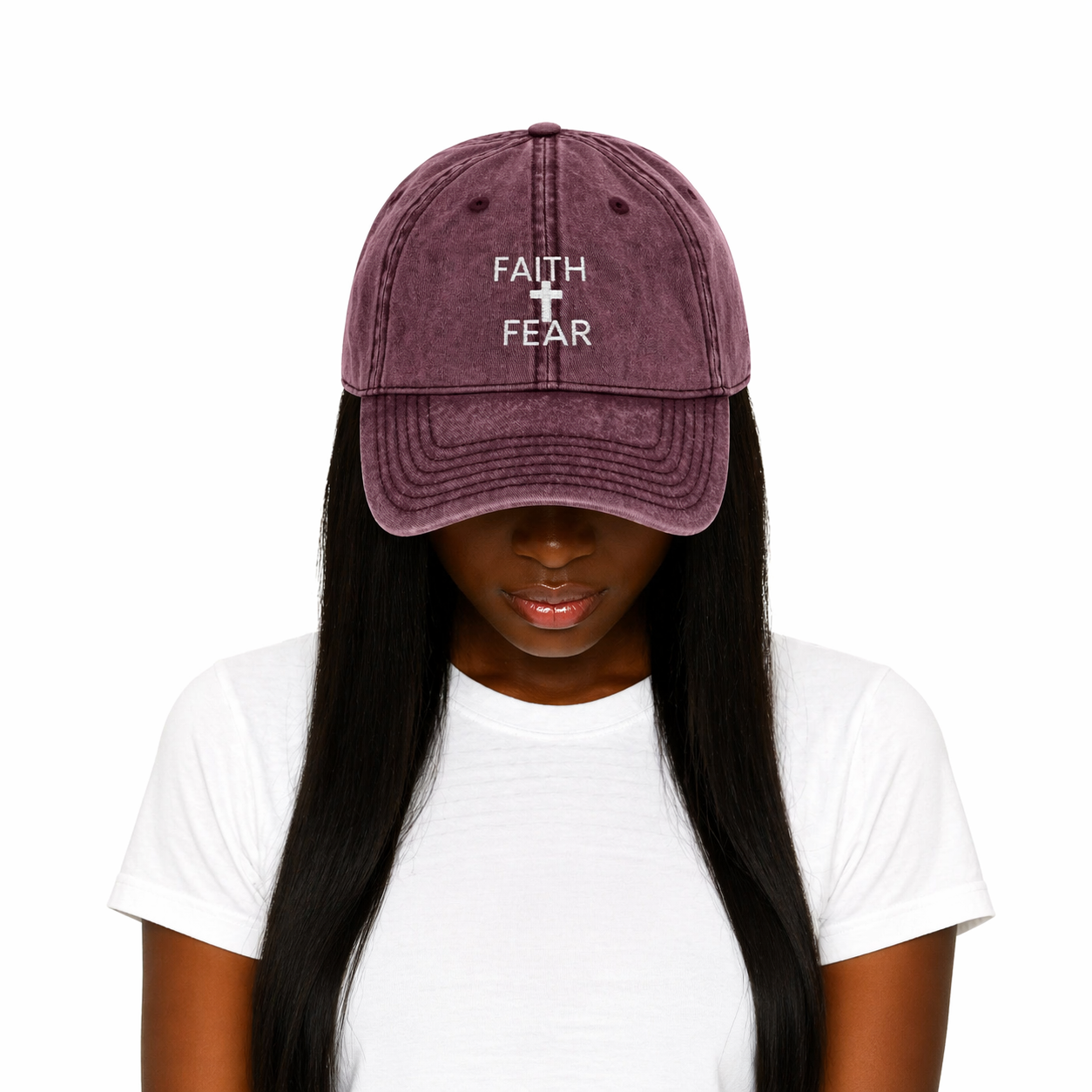 Faith Over Fear Vintage Cap , Premium Embroidered Cotton Hat, Timeless Streetwear , 4 Colors