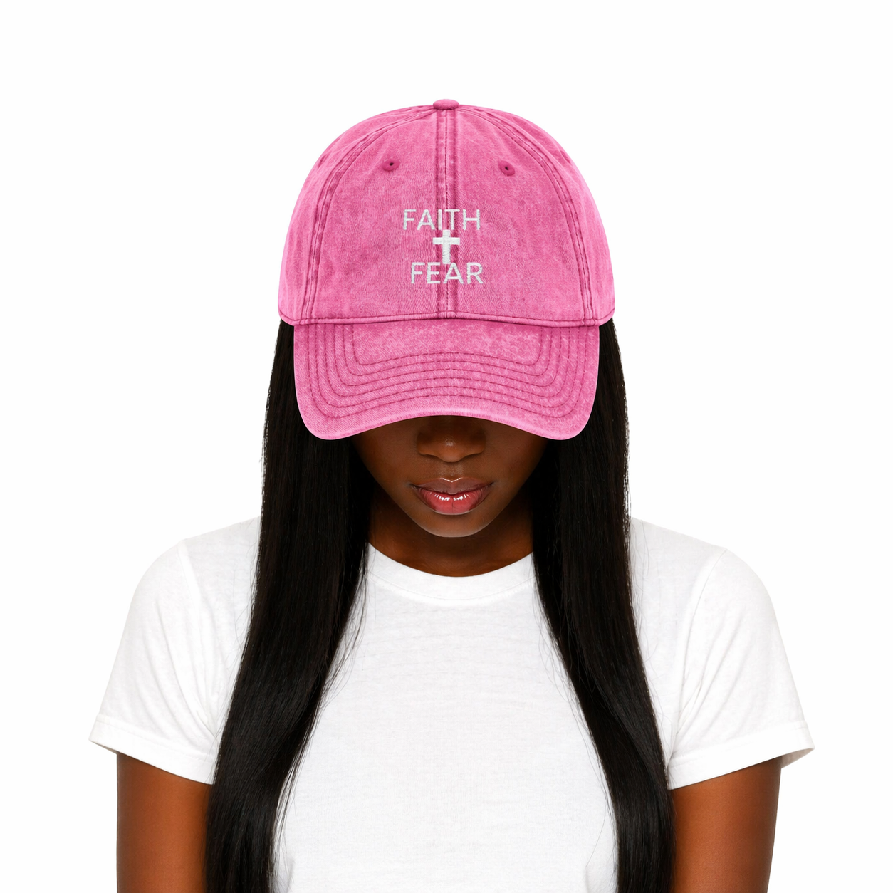 Faith Over Fear Vintage Cap , Premium Embroidered Cotton Hat, Timeless Streetwear , 4 Colors