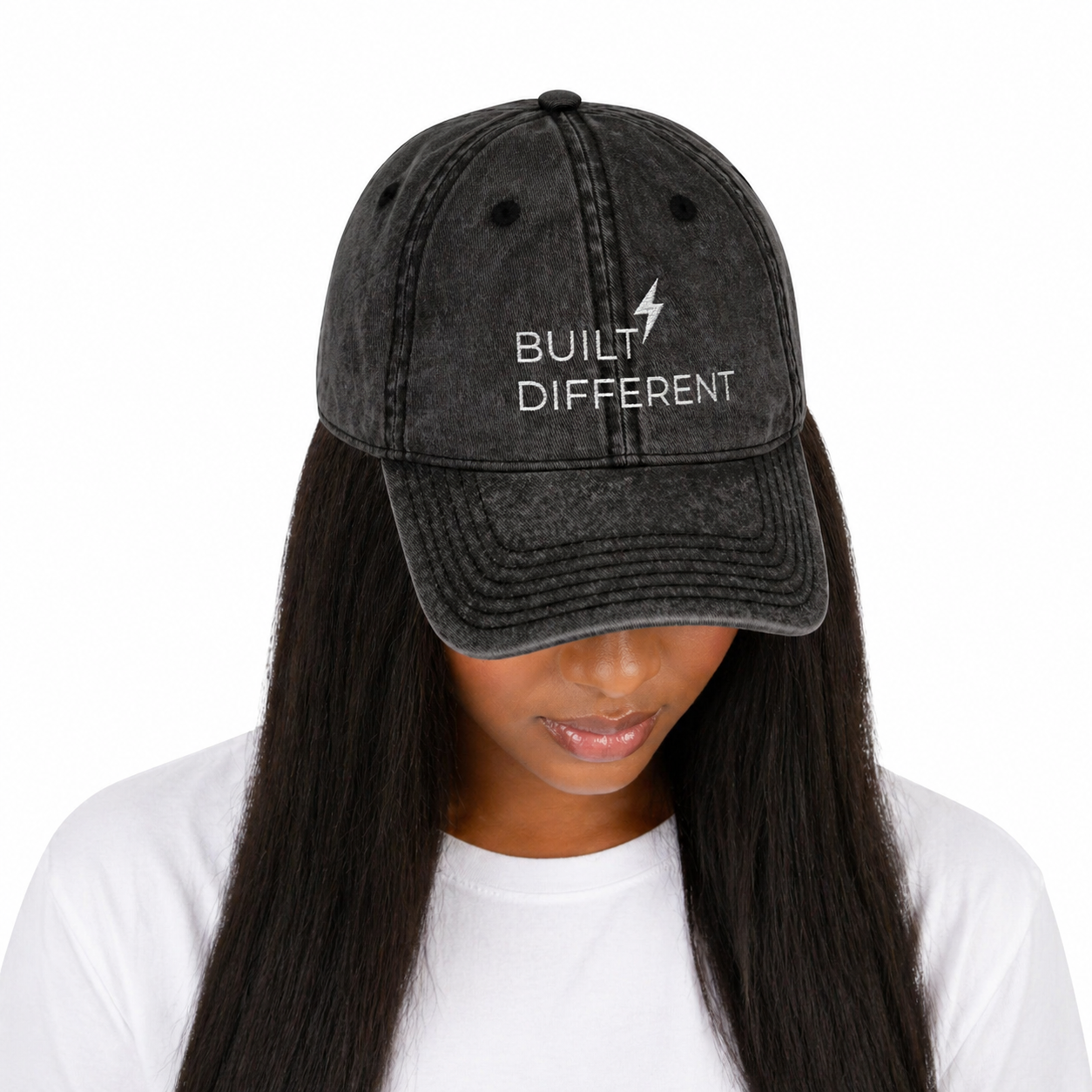 Vintage Embroidered Cap – “Built Different” | Unisex Streetwear Hat, 6 Colors