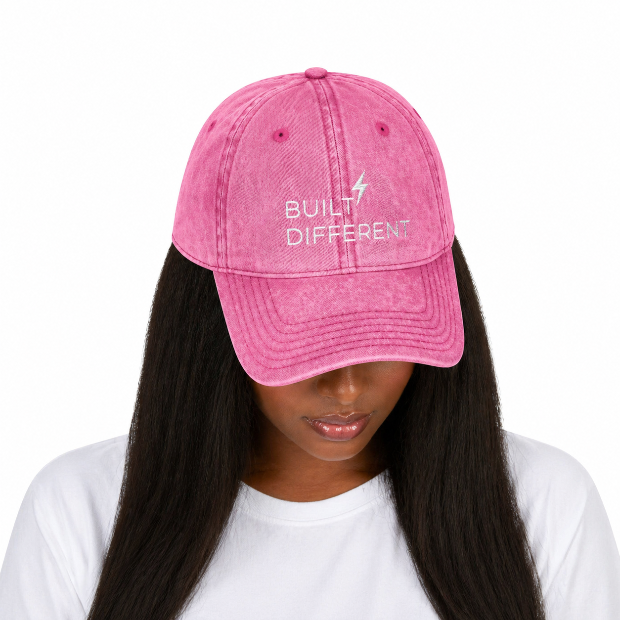 Vintage Embroidered Cap – “Built Different” | Unisex Streetwear Hat, 6 Colors